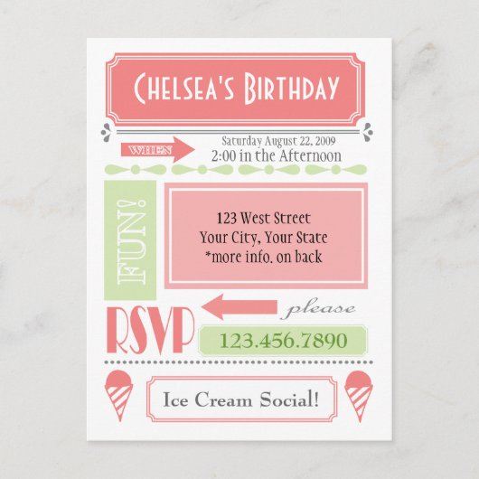 Invitation du cône de neige (Devant)