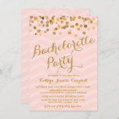 Invitation du Confetti Bachelorette Party (Devant / Derrière)