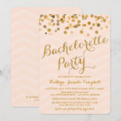 Invitation du Confetti Bachelorette Party (Devant / Derrière)