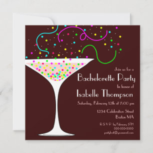 Invitation du Confetti Bachelorette Party