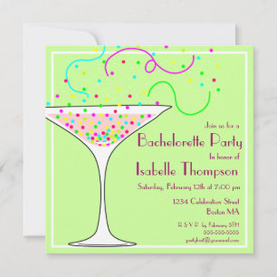 Invitation du Confetti Bachelorette Party