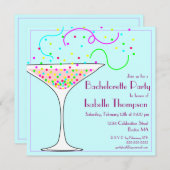 Invitation du Confetti Bachelorette Party (Devant / Derrière)