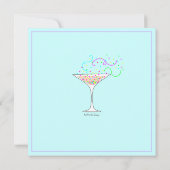 Invitation du Confetti Bachelorette Party (Dos)