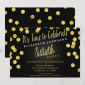 Invitation du Confetti Gold 60e anniversaire (Devant / Derrière)