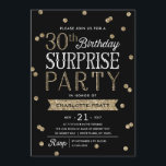 Invitation du Confetti Surprise 30e Parties scinti<br><div class="desc">Cette invitation chic et élégante du 30e anniversaire de la Surprise Party présente un élégant thème de confettis rose à la parties scintillant d'or avec une typographie moderne. Customisez la couleur arrière - plan pour correspondre au thème de votre événement. Pour une invitation encore plus mémorable, choisissez une forme découpée...</div>