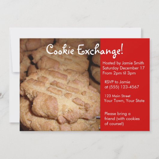 Invitation du Cookie Exchange Party (Devant)