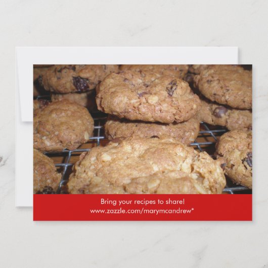 Invitation du Cookie Exchange Party (Dos)