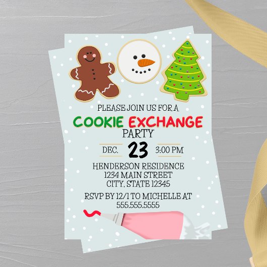 Invitation du Cookie Exchange Party