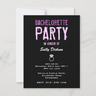 Invitation du Cool Diamond Ring Bachelorette Party