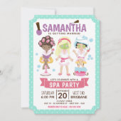 Invitation du cool et de la Spa de bachelorette (Devant)