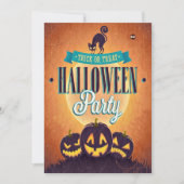 Invitation du Cool Retro Halloween Fun Grunge Part (Devant)