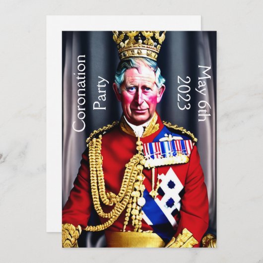 Invitation du Coronation Party (Devant / Derrière)