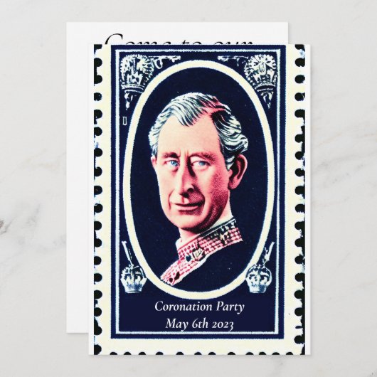 Invitation du Coronation Party (Devant / Derrière)