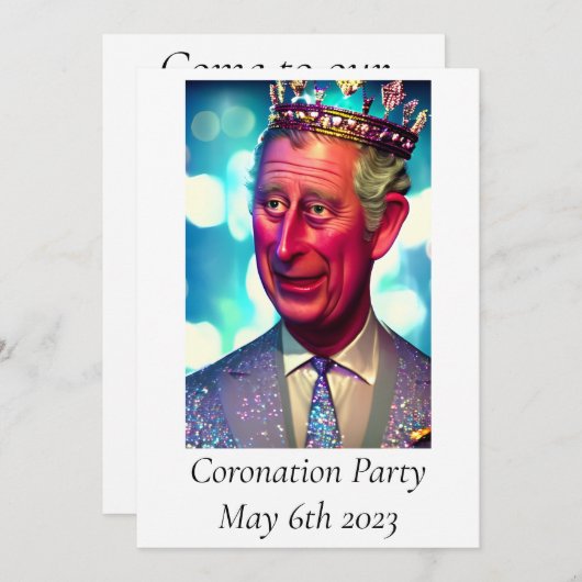 Invitation du Coronation Party (Devant / Derrière)