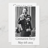 Invitation du Coronation Party (Devant / Derrière)