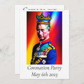Invitation du Coronation Party (Devant / Derrière)