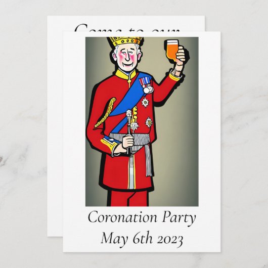 Invitation du Coronation Party (Devant / Derrière)