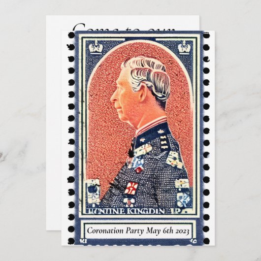 Invitation du Coronation Party (Devant / Derrière)