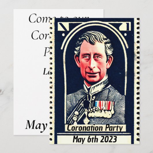 Invitation du Coronation Party (Devant / Derrière)