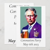 Invitation du Coronation Party (Devant / Derrière)