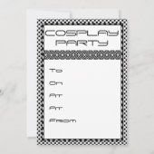Invitation du Cosplay Party (Dos)