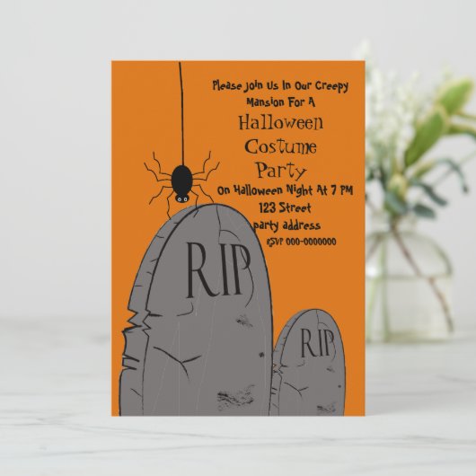 Invitation du costume d'Halloween (Debout devant)