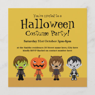 Invitation du Costume d'Halloween