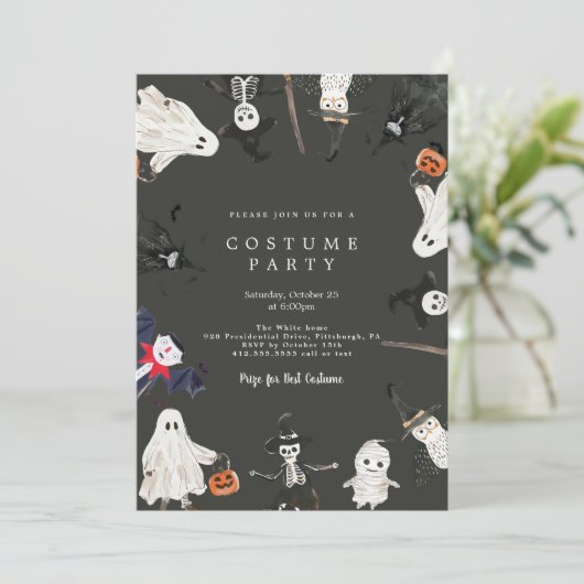 Invitation du Costume d'Halloween (Debout devant)
