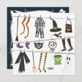 Invitation du Costume d'Halloween (Devant / Derrière)