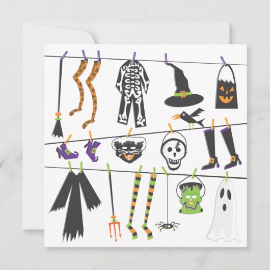Invitation du Costume d'Halloween (Devant)
