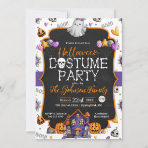 Invitation du Costume d'Halloween