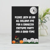 Invitation du Costume d'Halloween (Debout devant)