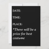 Invitation du Costume d'Halloween (Dos)