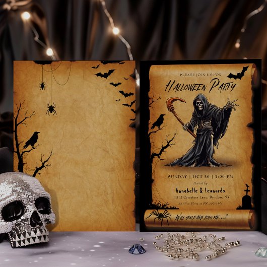 Invitation du Costume d'Halloween