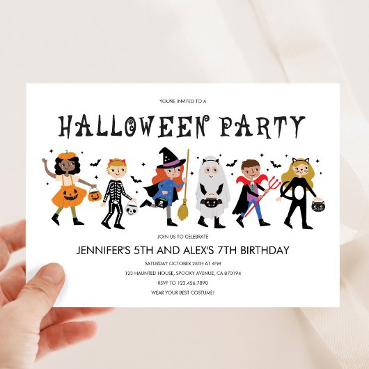 Invitation du Costume d'Halloween