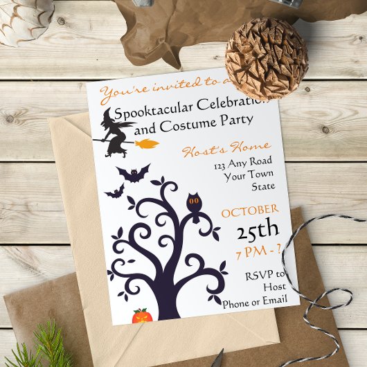Invitation du Costume d'Halloween