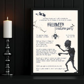 Invitation du Costume d'Halloween