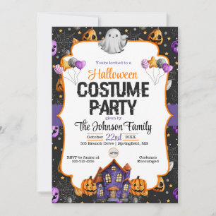 Invitation du Costume d'Halloween