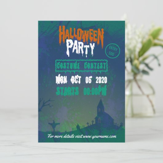 Invitation du Costume d'Halloween (Debout devant)