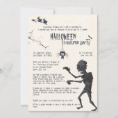 Invitation du Costume d'Halloween (Devant)