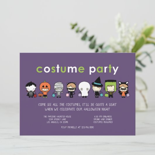 Invitation du Costume d'Halloween (Debout devant)