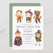 Invitation du Costume d'Halloween Anniversaire de 