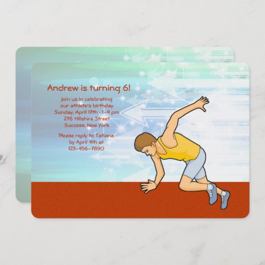 Invitation du coureur (Devant / Derrière)