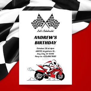 Invitation du coureur de moto
