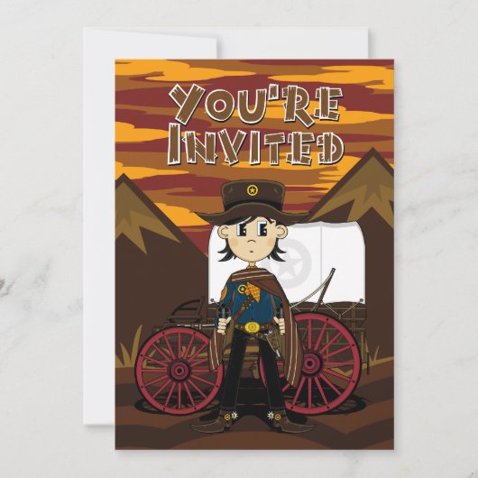 Invitation du Cowboy & Chuck Wagon Party (Devant)