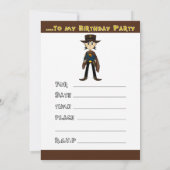 Invitation du Cowboy & Chuck Wagon Party (Dos)