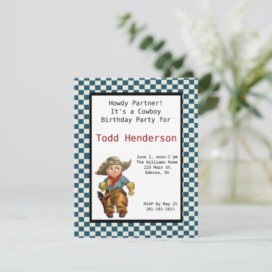 Invitation du Cowboy Party (Debout devant)