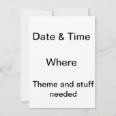 Invitation du Crazy Wild Bird Party (Dos)