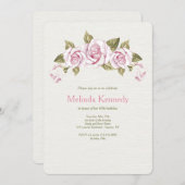 Invitation du croissant rose (Devant / Derrière)