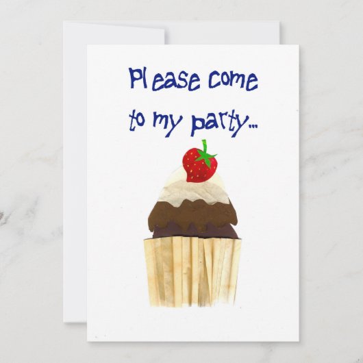 Invitation du Cupcake Party (Devant)